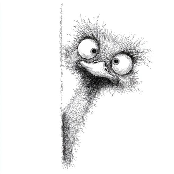 25 Peeking Ostrich PNG Clipart Funny Animal Graphics Sublimation Pocke — view 6 — watercolor clipart transparent PNG instant download