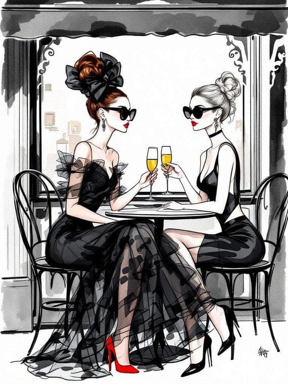 Stylish Friend Clipart Bundle β view 3 β watercolor clipart transparent PNG instant download