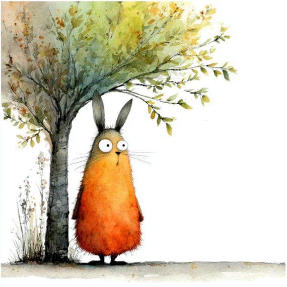 25 Whimsical Woodland Animal Clipart, Watercolor Forest Friends Printa β view 4 β watercolor clipart transparent PNG instant download