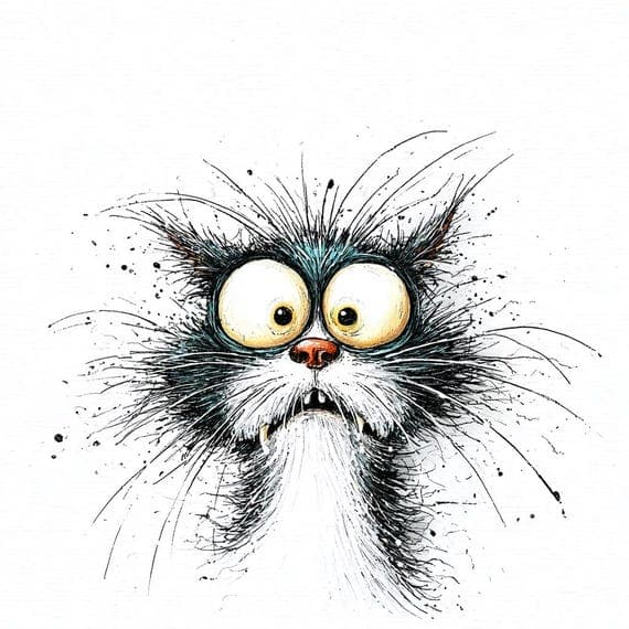 25 Funny Cat Watercolor Clipart β view 3 β watercolor clipart transparent PNG instant download