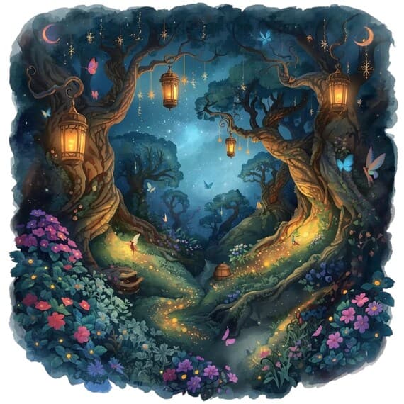 20 Watercolor Forest Lights Clip Art β view 3 β watercolor clipart transparent PNG instant download