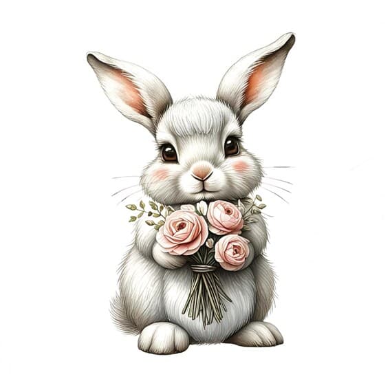 Watercolor Bunny Clipart β view 5 β watercolor clipart transparent PNG instant download