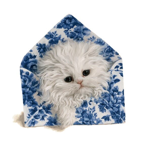 16 Dreamy Kitten Clipart PNG β view 3 β watercolor clipart transparent PNG instant download