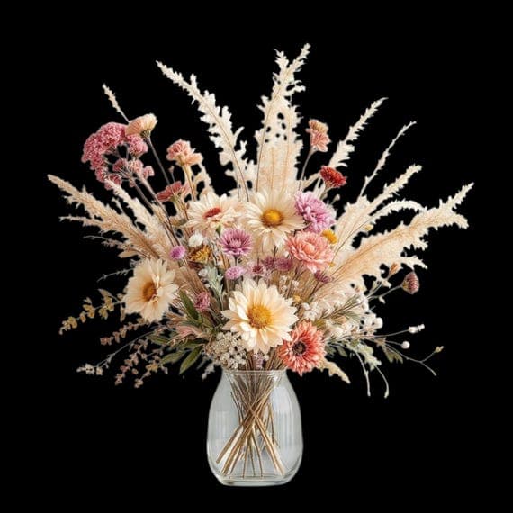 Dried Flower Bouquet PNG, Rustic Floral Clipart (Commercial Use) β view 3 β watercolor clipart transparent PNG instant download