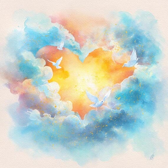 20 Jesus Love Heart Watercolor Clipart , Printable for Faith Crafts Di β view 8 β watercolor clipart transparent PNG instant download