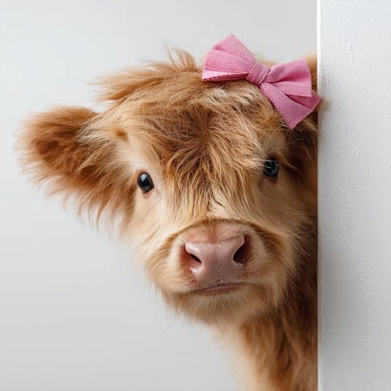 12 Peeking Highland Cow Wall Art – Rustic Farmhouse Animal Prints for — view 2 — watercolor clipart transparent PNG instant download