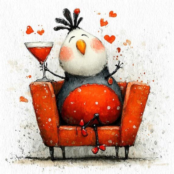 13 Chicken Valentine JPG Farmhouse Wall Art Love Rooster Hen Card Prin — watercolor clipart transparent PNG instant download