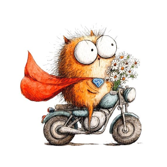 30 Super Hero Cat Clipart (JPG ) β view 6 β watercolor clipart transparent PNG instant download