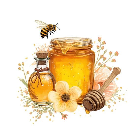 15 Watercolor Honey Jar & Bees Clipart β view 5 β watercolor clipart transparent PNG instant download