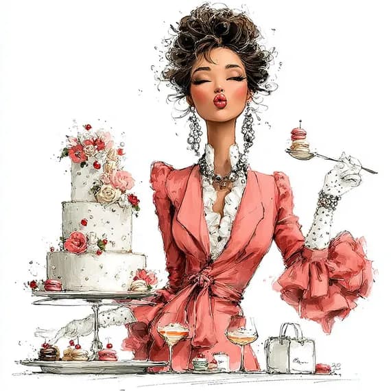 17 Birthday Woman Clipart, Watercolor Fashion Girl Printable, Digital β view 2 β watercolor clipart transparent PNG instant download