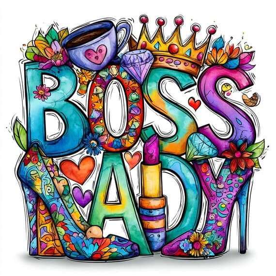 15 Boho Boss Lady Clipart PNG β view 8 β watercolor clipart transparent PNG instant download