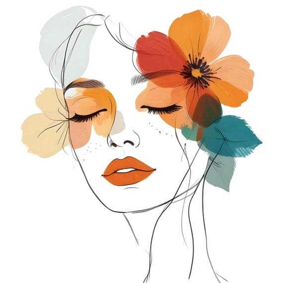 1000 + Floral Women Watercolor Clipart Printable for Wall Art Prints D β view 2 β watercolor clipart transparent PNG instant download