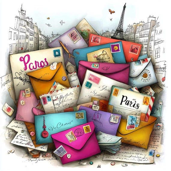 15 Whimsical Travel Letters Clipart (JPG) β view 5 β watercolor clipart transparent PNG instant download