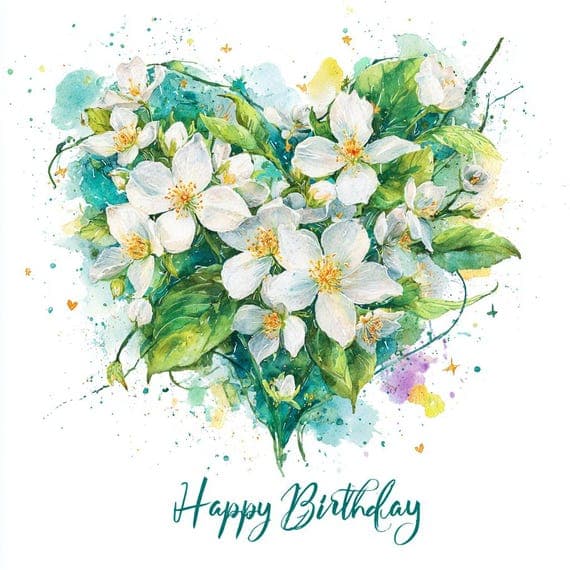 Happy Floral Birthday Clipart Bundle β watercolor clipart transparent PNG instant download