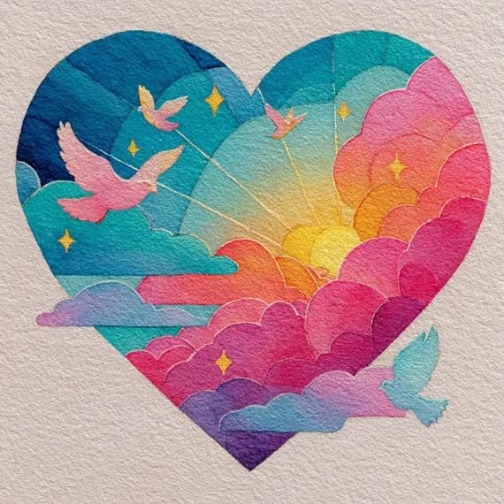 20 Jesus Love Heart Watercolor Clipart , Printable for Faith Crafts Di β view 2 β watercolor clipart transparent PNG instant download