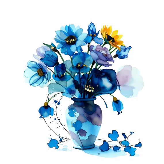 Watercolor Flower Vase Clipart β view 8 β watercolor clipart transparent PNG instant download