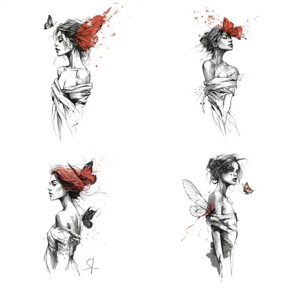 21 Fantasy Woman Clipart PNG β watercolor clipart transparent PNG instant download