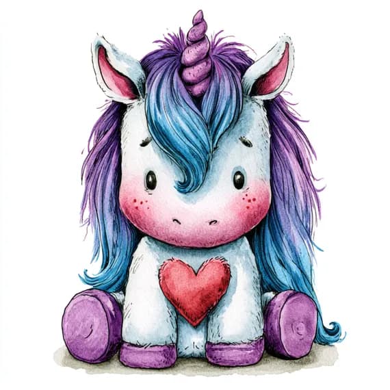 21 Whimsical Baby Unicorn Clipart PNG β view 3 β watercolor clipart transparent PNG instant download