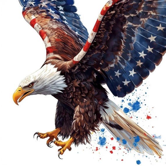 35 Watercolor American Eagle Clipart β view 2 β watercolor clipart transparent PNG instant download