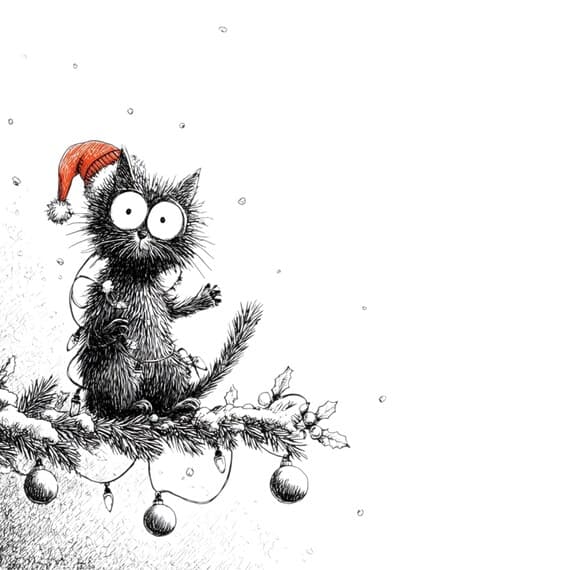20 Quirky Christmas Cat Clipart (PNG JPG) β view 2 β watercolor clipart transparent PNG instant download