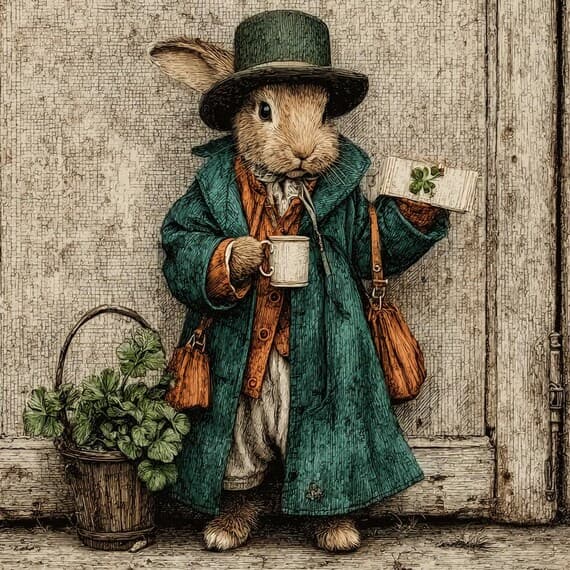 15 JPG St Patricks Bunny Clipart, Watercolor Irish Rabbit Printable, S β view 5 β watercolor clipart transparent PNG instant download