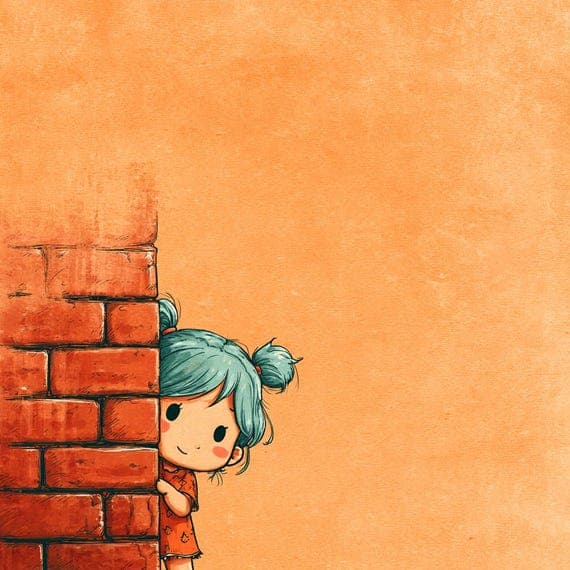 Peeking Girl Clipart β view 3 β watercolor clipart transparent PNG instant download
