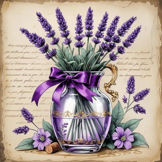 18 Lavender Apothecary Clipart (JPG) β view 8 β watercolor clipart transparent PNG instant download
