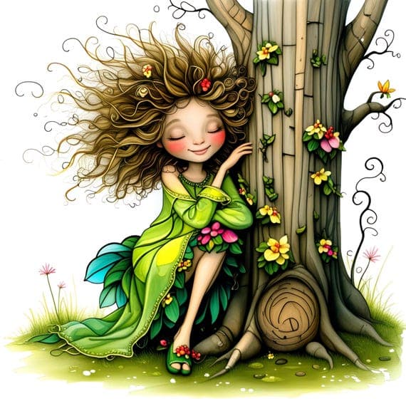 10 Watercolor Forest Fairy Clipart, Whimsical Fantasy Art (Digital Dow β watercolor clipart transparent PNG instant download