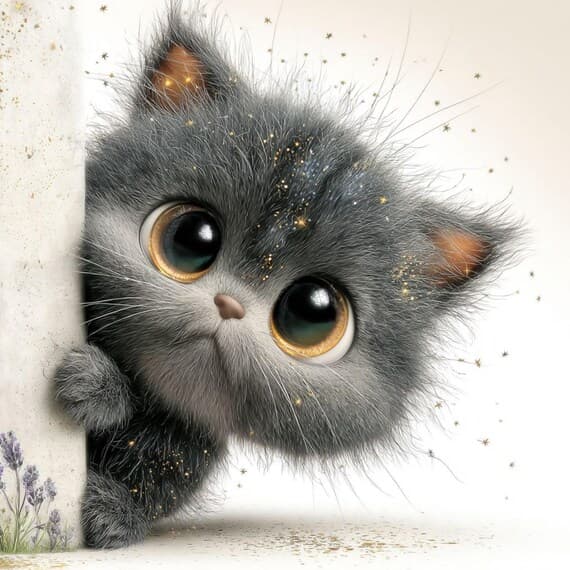 25 Peeking Galaxy Cat Clipart (JPG) β view 3 β watercolor clipart transparent PNG instant download
