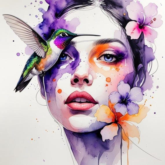 Butterfly Woman Watercolor Clipart β view 5 β watercolor clipart transparent PNG instant download
