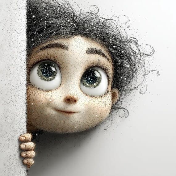 15 Peeking Dreamy Child Clipart (JPG) β view 6 β watercolor clipart transparent PNG instant download