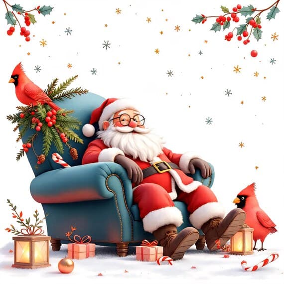 Watercolor Santa Clipart β view 5 β watercolor clipart transparent PNG instant download
