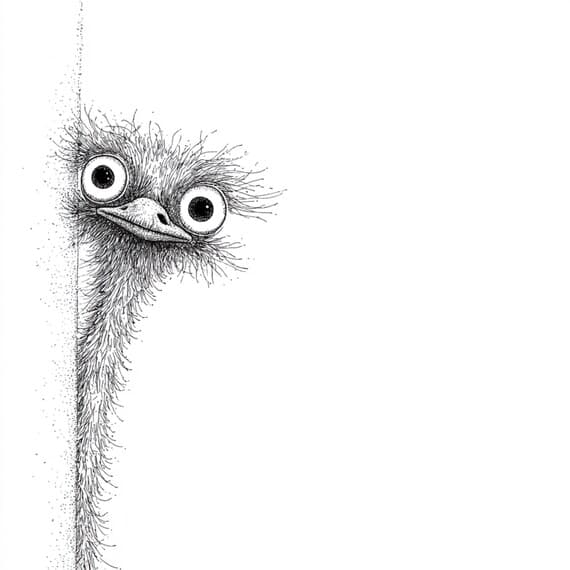 25 Peeking Ostrich PNG Clipart Funny Animal Graphics Sublimation Pocke — view 4 — watercolor clipart transparent PNG instant download