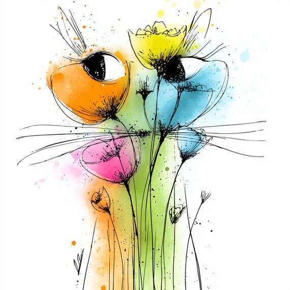 15 Cat Clipart Set β view 7 β watercolor clipart transparent PNG instant download