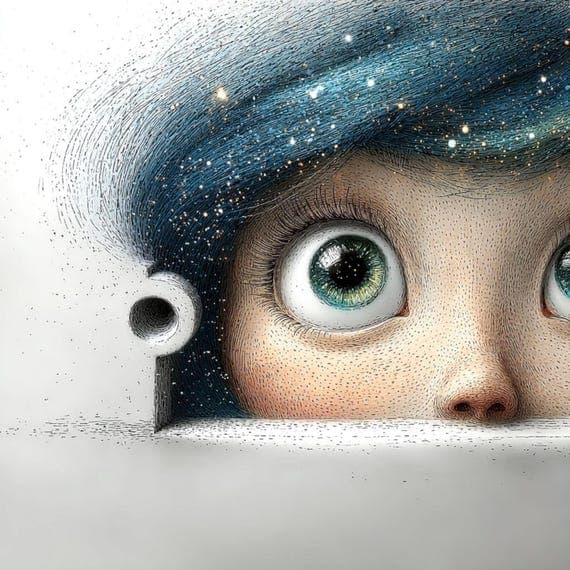 15 Peeking Dreamy Child Clipart (JPG) β view 4 β watercolor clipart transparent PNG instant download