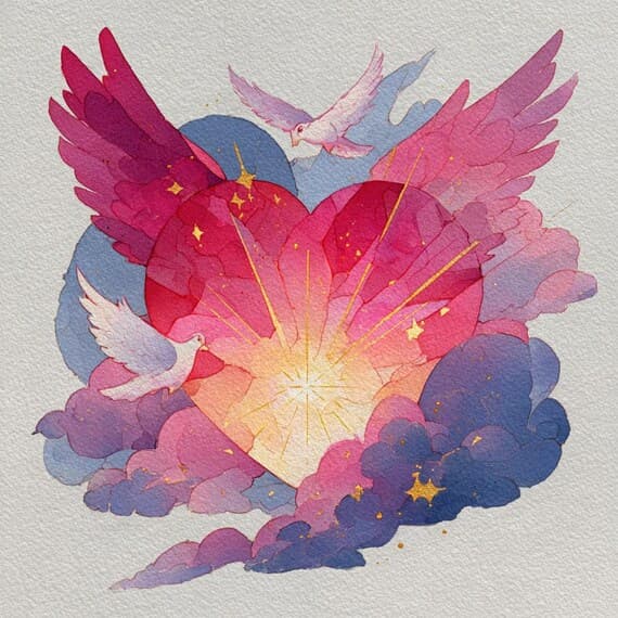 20 Jesus Love Heart Watercolor Clipart , Printable for Faith Crafts Di β view 5 β watercolor clipart transparent PNG instant download
