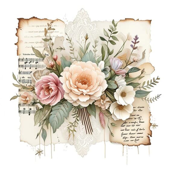 14 Boho Junk Journal Clipart β view 3 β watercolor clipart transparent PNG instant download