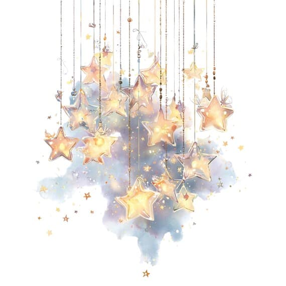 16 Celestial Star Fairy Clipart β view 4 β watercolor clipart transparent PNG instant download