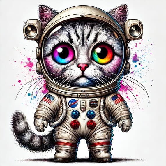 Whimsical Cats Clipart – 10 Quirky Illustrations (Digital Download) — view 4 — watercolor clipart transparent PNG instant download