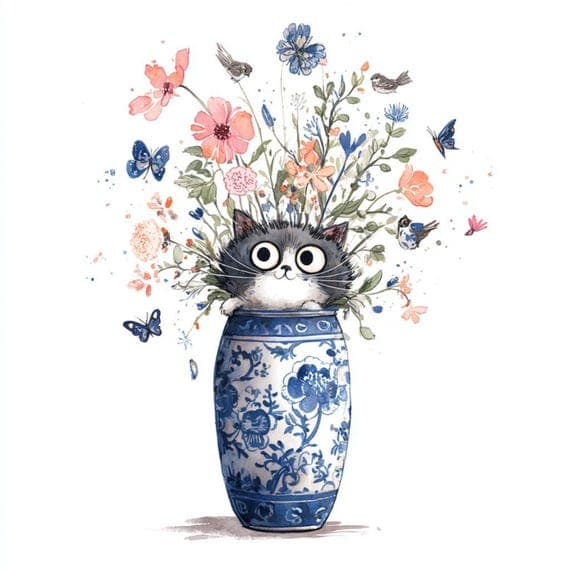 Watercolor Cat Clip Art β watercolor clipart transparent PNG instant download