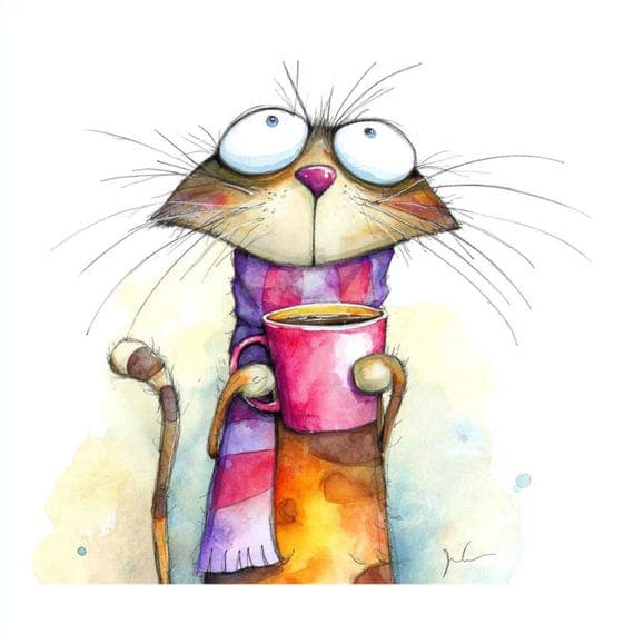 130 Quirky Galaxy Cats Watercolor Clipart (JPG) β view 4 β watercolor clipart transparent PNG instant download