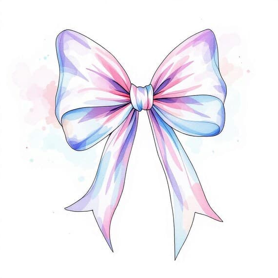 Watercolor Bows Clipart β view 2 β watercolor clipart transparent PNG instant download