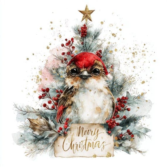 12 Christmas Cardinal Bird Clipart (JPG) β view 3 β watercolor clipart transparent PNG instant download