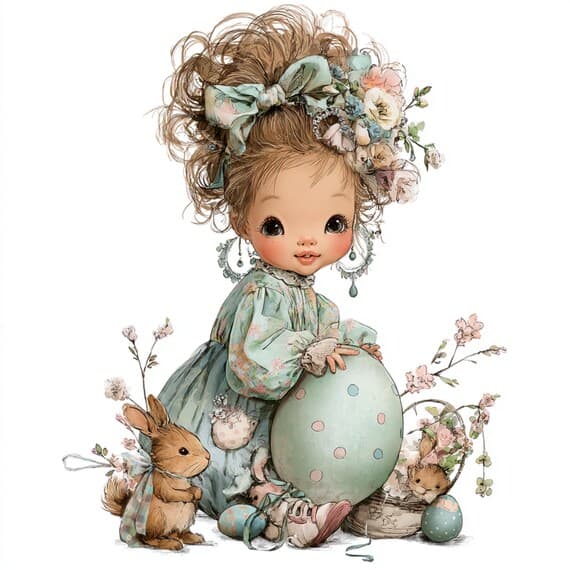 22 JPG Watercolor Easter Clipart, Bunny Kids, Spring Printable (Digita β view 5 β watercolor clipart transparent PNG instant download
