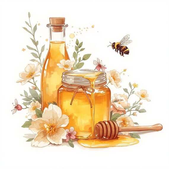 15 Watercolor Honey Jar & Bees Clipart β view 7 β watercolor clipart transparent PNG instant download
