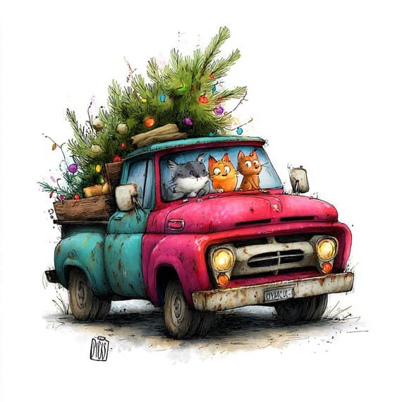 30 Watercolor Christmas Cats & Snowman Clipart (PNG) β view 8 β watercolor clipart transparent PNG instant download