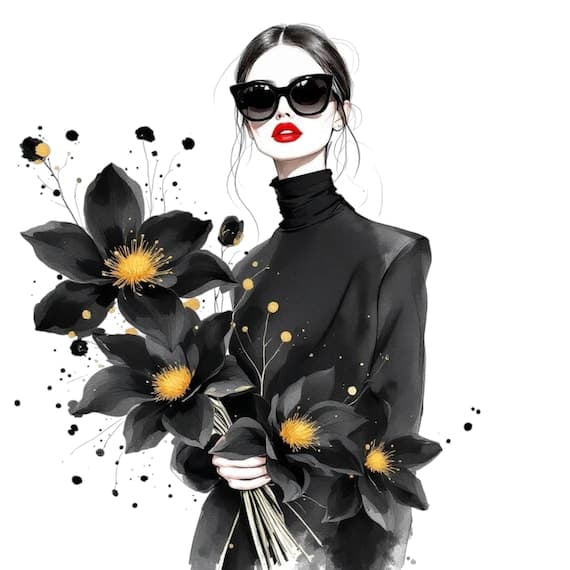Watercolor Woman Clipart — watercolor clipart transparent PNG instant download