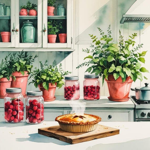 Watercolor Pie Art Prints — watercolor clipart transparent PNG instant download
