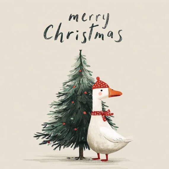 15 Funny Christmas Duck Clipart β watercolor clipart transparent PNG instant download