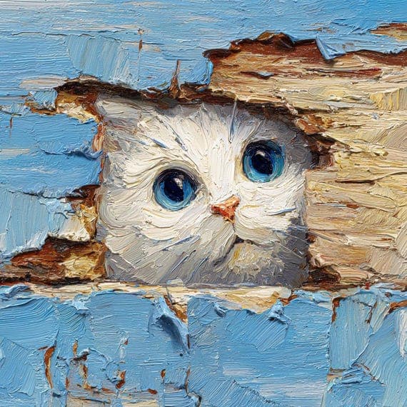 15 Peeking Textured Cat Art Clipart (JPG) β view 2 β watercolor clipart transparent PNG instant download